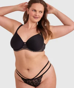 Romance String Knicker - Black