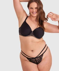 Romance String Knicker - Black