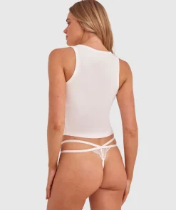 Romance String Knicker - Ivory