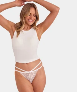 Romance String Knicker - Ivory