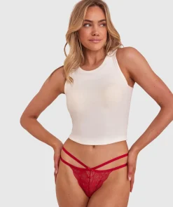 Romance String Knicker - Red