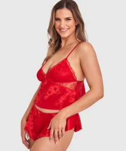 Rosalie French Knicker - Dark Red