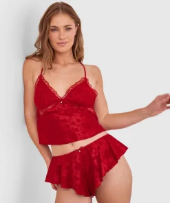 Rosalie French Knicker - Dark Red 2