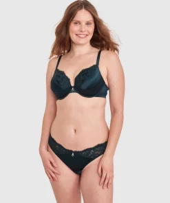 Rosaria Lightly Lined Bra-Dark Green