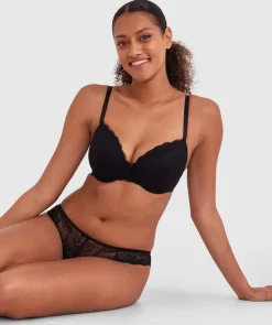 Sally Lightly Lined Bra-Black