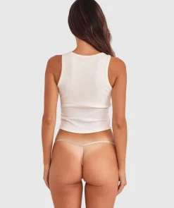 Sara High Leg String - Nude 2