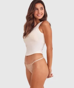 Sara High Leg String - Nude 2
