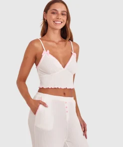 Sary Bralette - Ivory/Pink