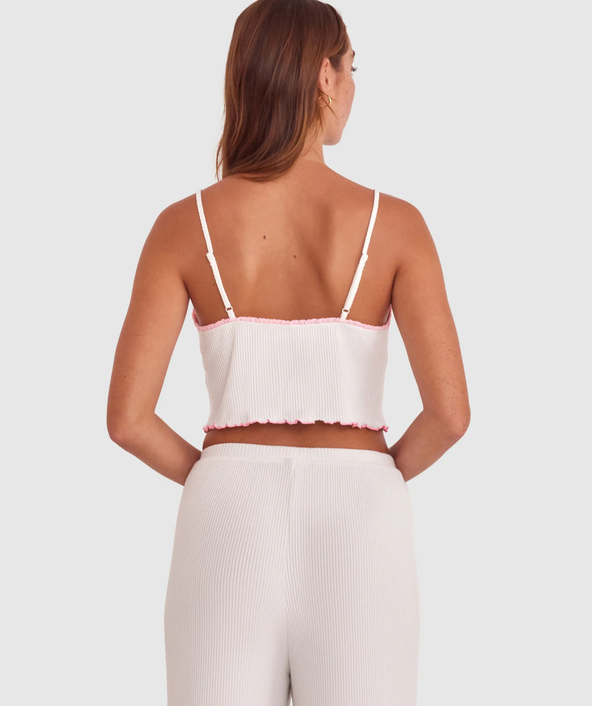 Sary Bralette - Ivory/Pink