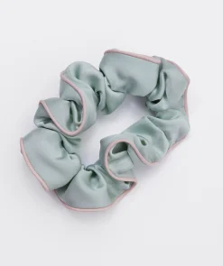 Scrunchie With Piping - Light Green