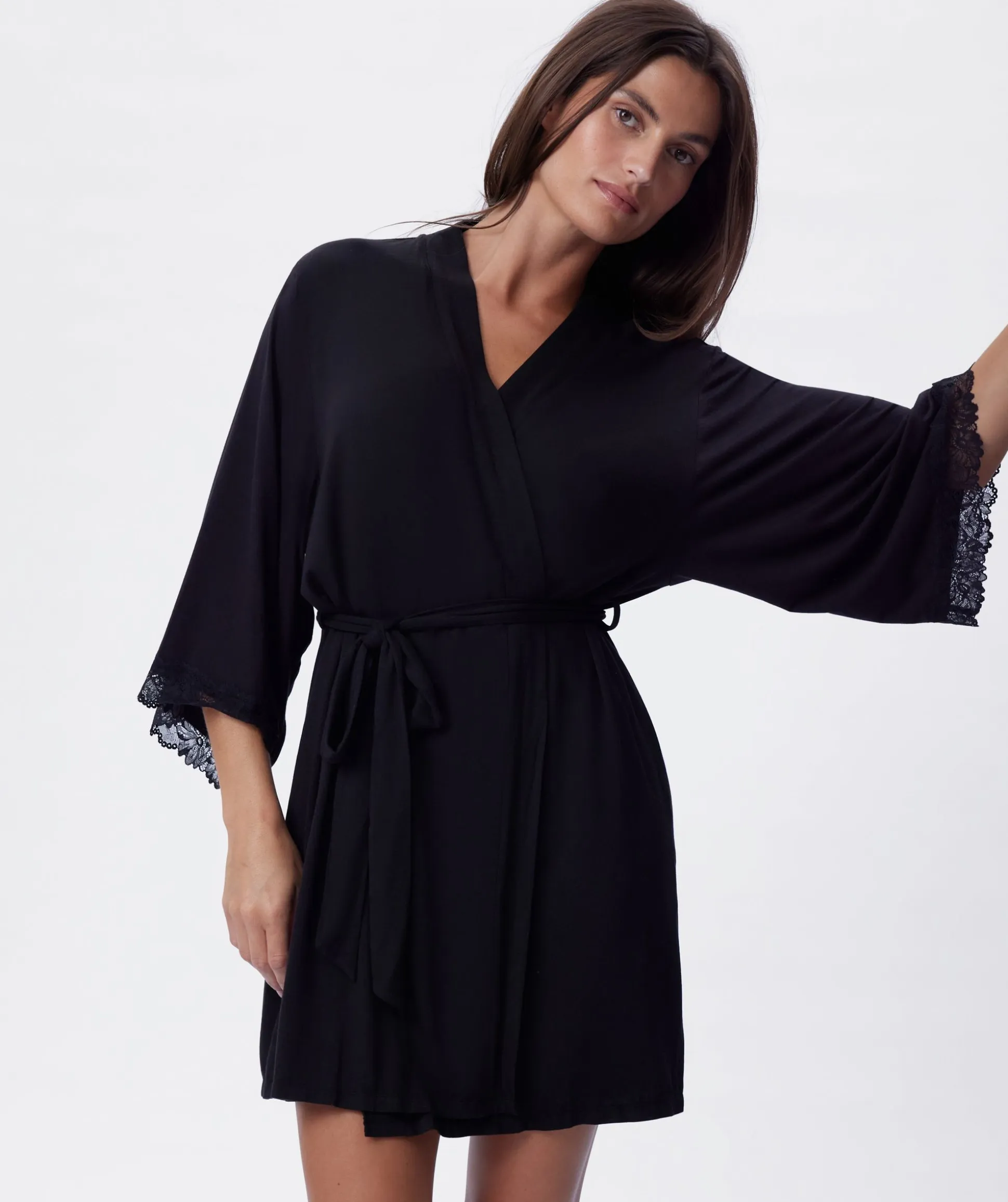Selene Short Wrap - Black