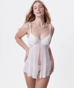 Seraphine Babydoll & String Set - Ivory