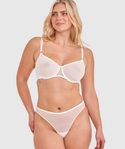 Sexy Basics High Leg G String - Ivory