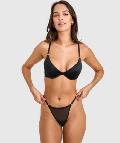 Sexy Basics Push Up Scoop Bra - Black