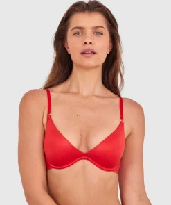 Sexy Basics Push Up Scoop-Dark Red
