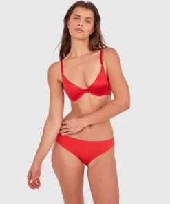Sexy Basics Push Up Scoop-Dark Red