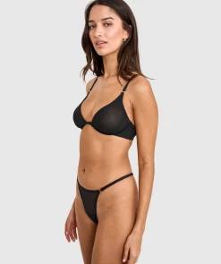 Sexy Basics Underwire Plunge Bra - Black