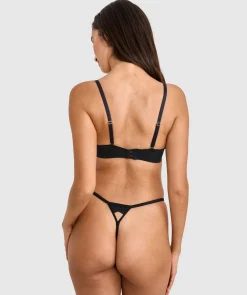 Sexy Basics Underwire Plunge Bra - Black