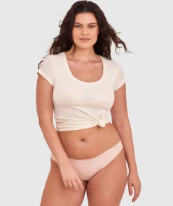 Smooth Comfort Cotton Brazilian Knicker - Blush Pink