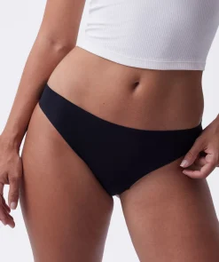 Smooth Comfort Cotton Brazilian Knicker - Black