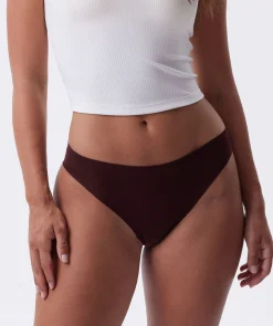 Smooth Comfort Cotton Brazilian Knicker-Dark Brown