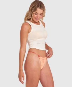 So Peachy High Leg String - Light Orange