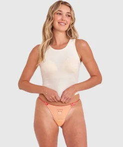 So Peachy High Leg String - Light Orange