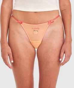 So Peachy High Leg String - Light Orange
