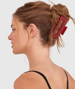 Square Clip With Logo - Dark Red