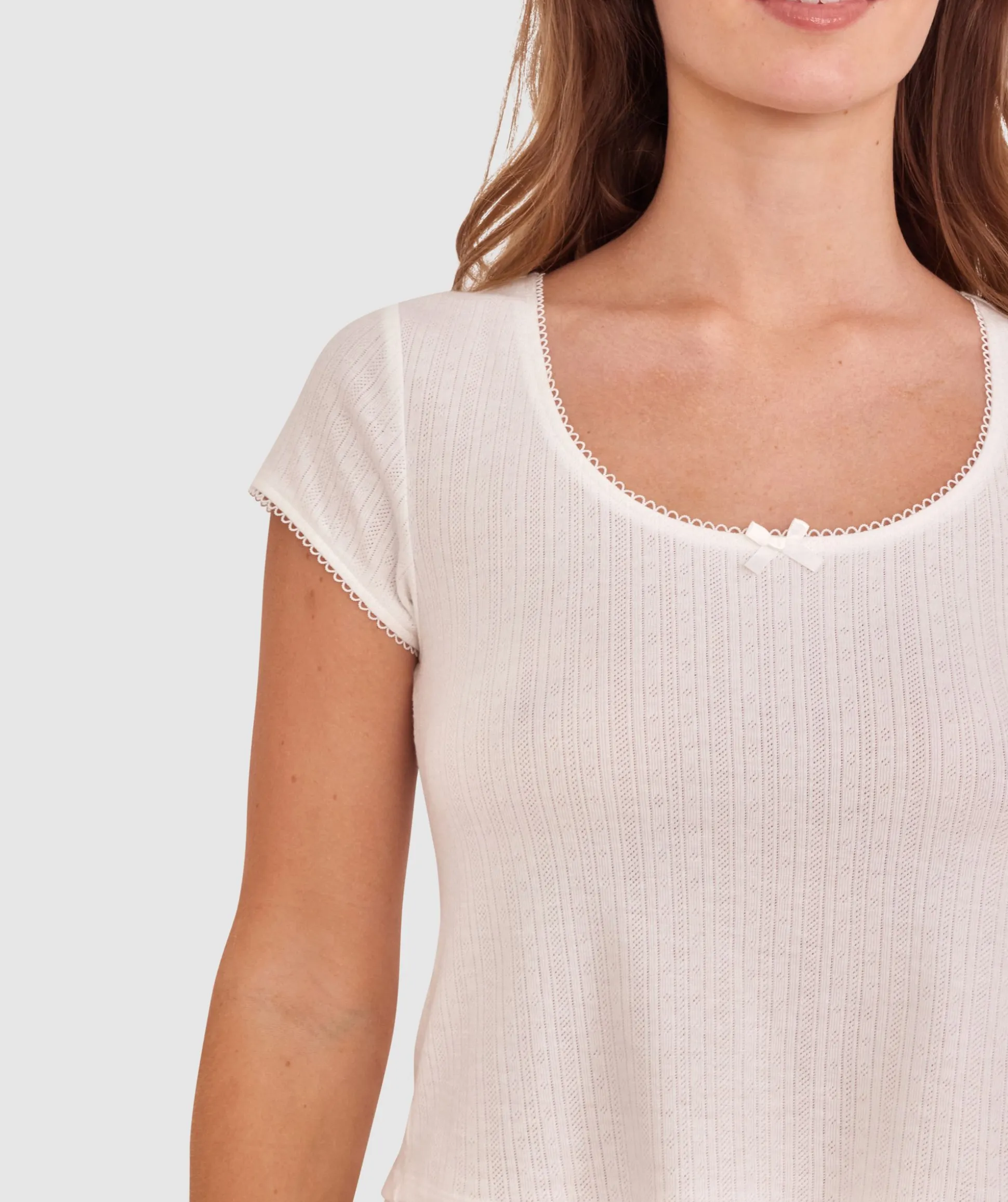 Stephanie Short Sleeve - Ivory