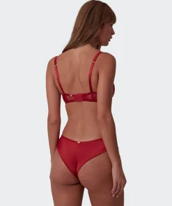 Vamp All Yours High Leg Brazilian Knicker - Dark Red