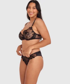 Vamp All Yours High Leg Brazilian Knicker - Black