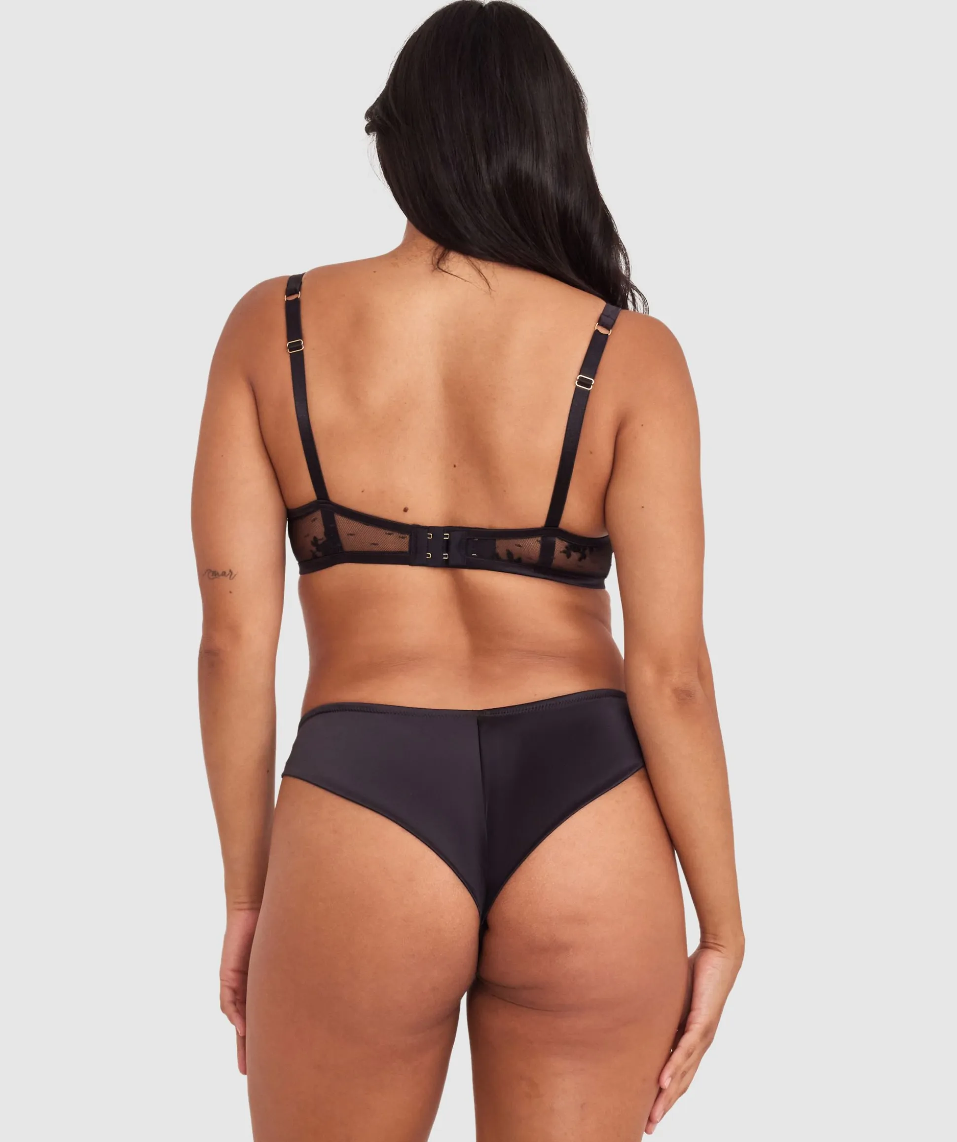 Vamp All Yours High Leg Brazilian Knicker - Black