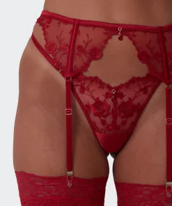 Vamp All Yours Suspender - Dark Red