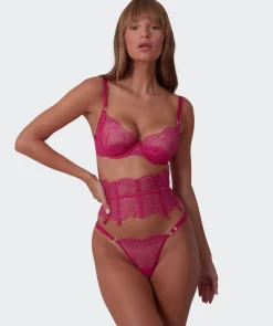 Vamp Be Mine Suspender - Dark Pink