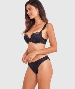Vamp Feisty High Leg Brazilian Knicker - Black