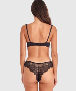 Vamp Feisty High Leg Brazilian Knicker - Black