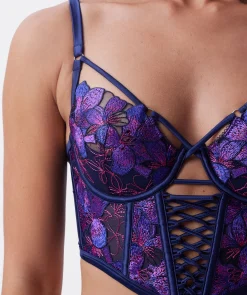 Vamp Follow My Lead Push Up 1/4 Cup Corset - Navy