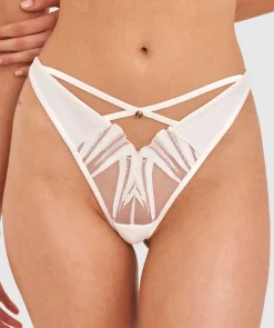 Vamp French Kisses High Leg String-Ivory