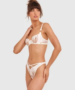 Vamp French Kisses High Leg String-Ivory