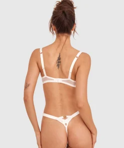 Vamp French Kisses High Leg String-Ivory