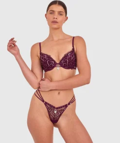 Vamp Love Hurts Push Up Bra - Berry