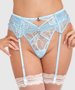 Vamp Promise Me Suspender - Pale Blue