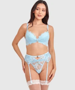 Vamp Promise Me Suspender - Pale Blue