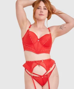 Vamp Ride Or Die Suspender - Red