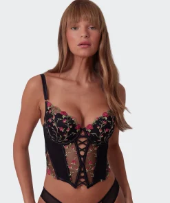 Vamp Stay The Night Push Up Corset - Black