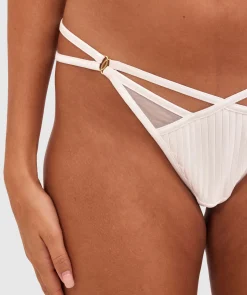 Vamp Strung Up High Leg String - Ivory