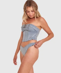 Vamp That's Hot Corset - Grey