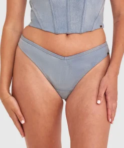 Vamp That's Hot High Leg G String - Grey