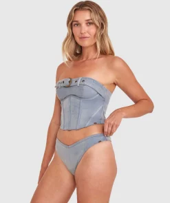 Vamp That's Hot High Leg G String - Grey